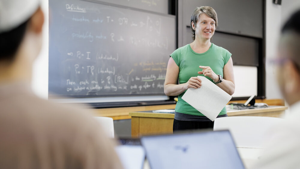 professor talking to class