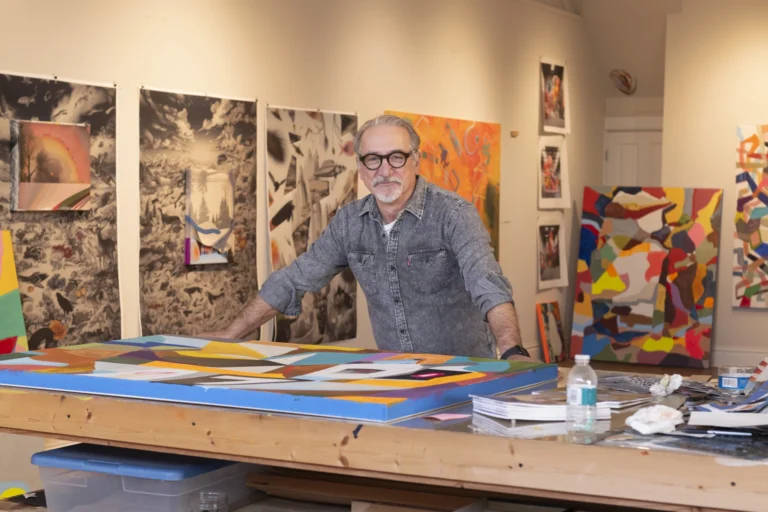 From Xerox machines to AI, WashU’s Carmon Colangelo mixes old and new technologies in his artwork
